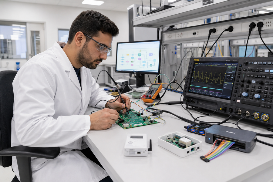 HDT engineering lab with SMT equipment